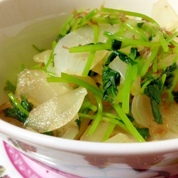 レンジで簡単 玉ねぎと三つ葉のおひたし レシピ 作り方 By やなママ 楽天レシピ